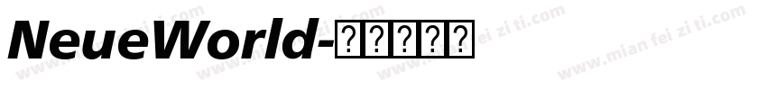 NeueWorld字体转换