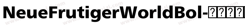 NeueFrutigerWorldBol字体转换