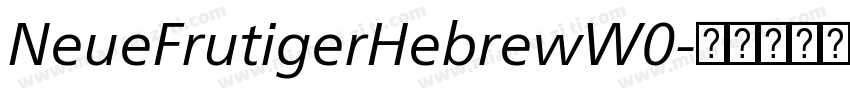 NeueFrutigerHebrewW0字体转换