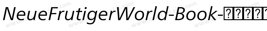 NeueFrutigerWorld-Book字体转换