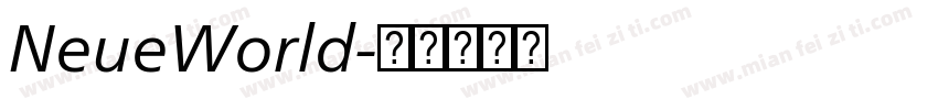 NeueWorld字体转换