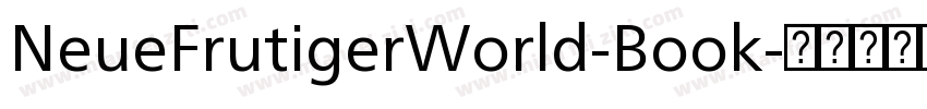 NeueFrutigerWorld-Book字体转换