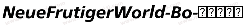 NeueFrutigerWorld-Bo字体转换
