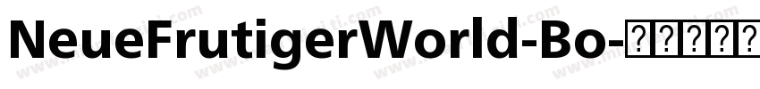 NeueFrutigerWorld-Bo字体转换