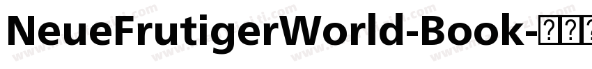 NeueFrutigerWorld-Book字体转换