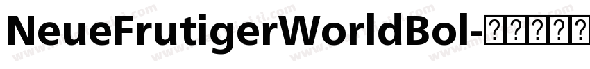 NeueFrutigerWorldBol字体转换