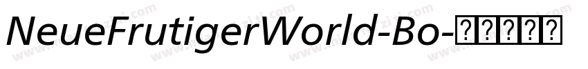 NeueFrutigerWorld-Bo字体转换