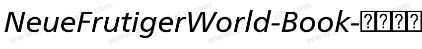 NeueFrutigerWorld-Book字体转换