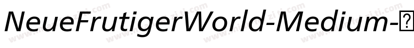 NeueFrutigerWorld-Medium字体转换