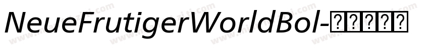 NeueFrutigerWorldBol字体转换