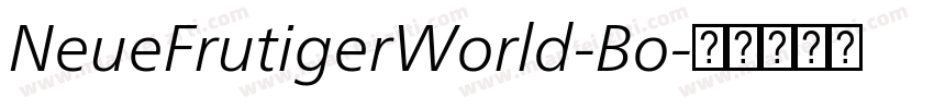 NeueFrutigerWorld-Bo字体转换