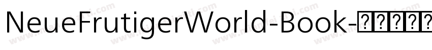 NeueFrutigerWorld-Book字体转换
