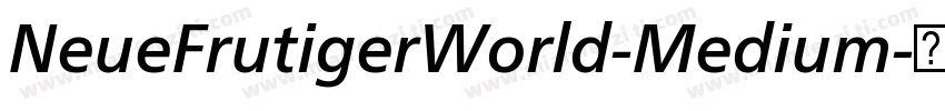 NeueFrutigerWorld-Medium字体转换