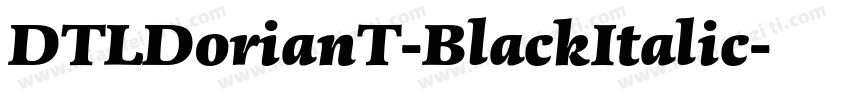 DTLDorianT-BlackItalic字体转换