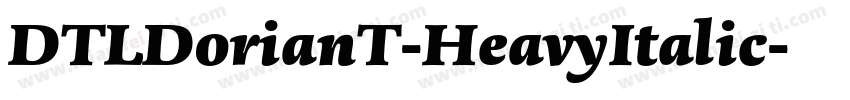 DTLDorianT-HeavyItalic字体转换