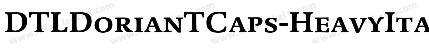 DTLDorianTCaps-HeavyItalic字体转换
