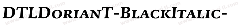 DTLDorianT-BlackItalic字体转换