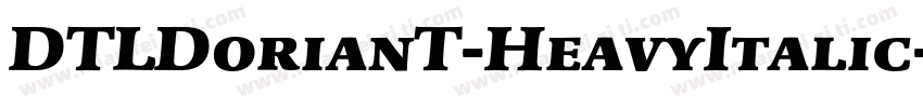 DTLDorianT-HeavyItalic字体转换