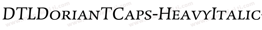 DTLDorianTCaps-HeavyItalic字体转换