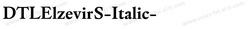 DTLElzevirS-Italic字体转换