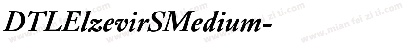 DTLElzevirSMedium字体转换