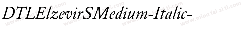 DTLElzevirSMedium-Italic字体转换