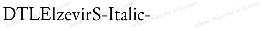 DTLElzevirS-Italic字体转换