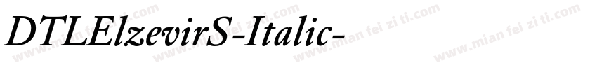 DTLElzevirS-Italic字体转换
