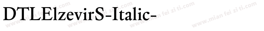 DTLElzevirS-Italic字体转换