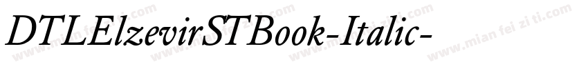 DTLElzevirSTBook-Italic字体转换