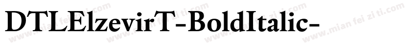 DTLElzevirT-BoldItalic字体转换