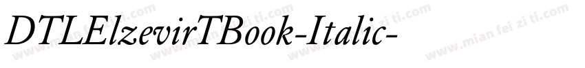DTLElzevirTBook-Italic字体转换