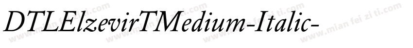 DTLElzevirTMedium-Italic字体转换