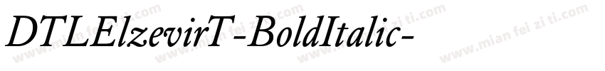 DTLElzevirT-BoldItalic字体转换
