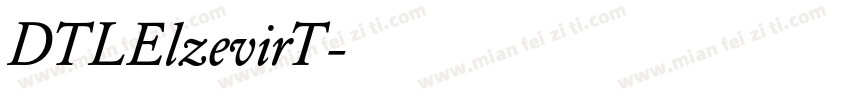 DTLElzevirT字体转换