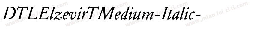 DTLElzevirTMedium-Italic字体转换