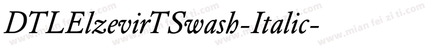 DTLElzevirTSwash-Italic字体转换