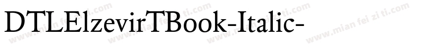 DTLElzevirTBook-Italic字体转换