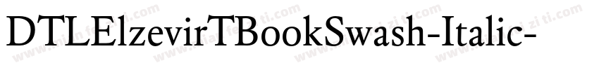 DTLElzevirTBookSwash-Italic字体转换