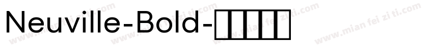 Neuville-Bold字体转换