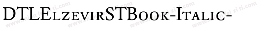 DTLElzevirSTBook-Italic字体转换