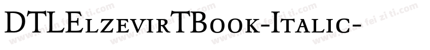 DTLElzevirTBook-Italic字体转换