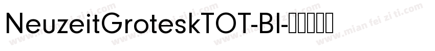 NeuzeitGroteskTOT-Bl字体转换