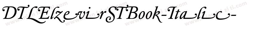 DTLElzevirSTBook-Italic字体转换