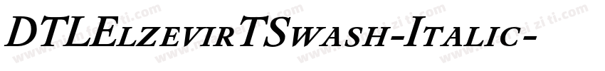 DTLElzevirTSwash-Italic字体转换