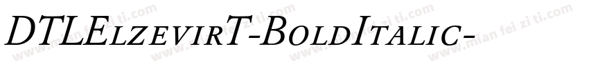 DTLElzevirT-BoldItalic字体转换