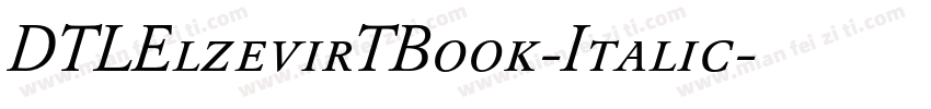 DTLElzevirTBook-Italic字体转换
