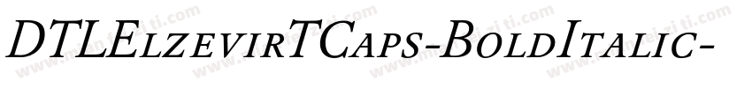 DTLElzevirTCaps-BoldItalic字体转换
