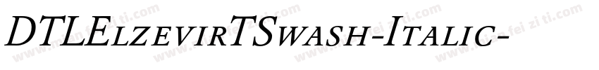 DTLElzevirTSwash-Italic字体转换