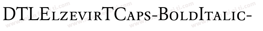 DTLElzevirTCaps-BoldItalic字体转换